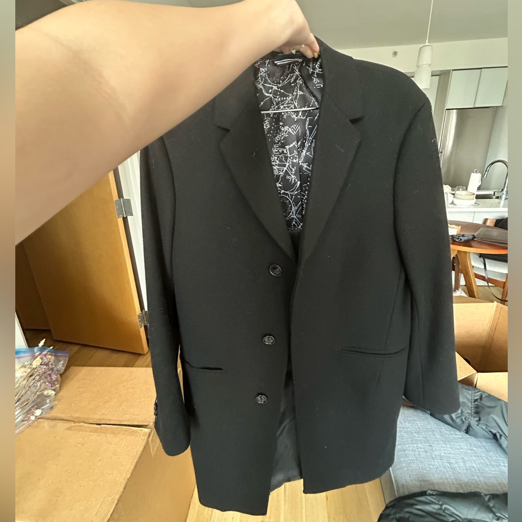 Nautica Wool Coat Mens  Black Medium